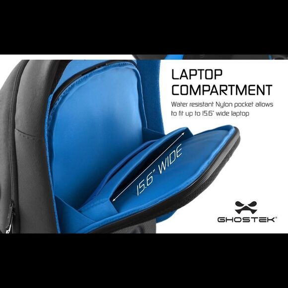 Ghostek NRGBAG Backpack Laptop, Cell Phone, & Mobile Devices Water Resistant - Picture 14 of 16
